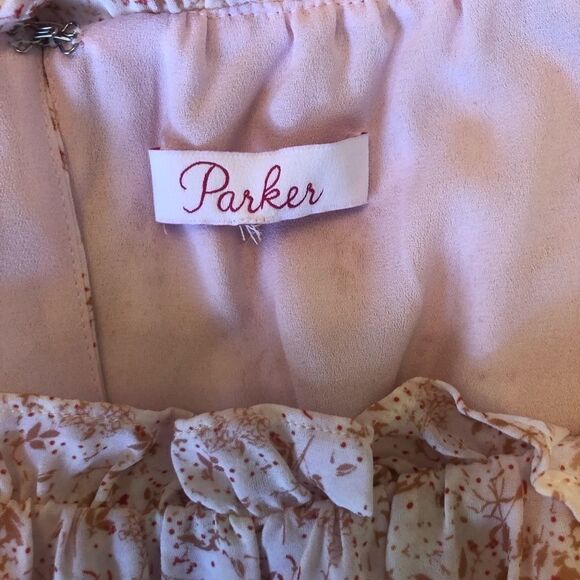 PARKER BLOUSE, white/pink SZ S - Picture 4 of 9